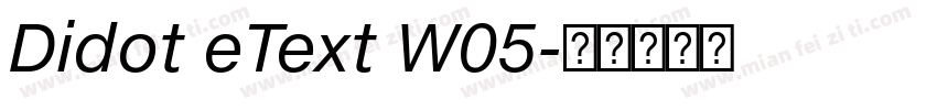 Didot eText W05字体转换